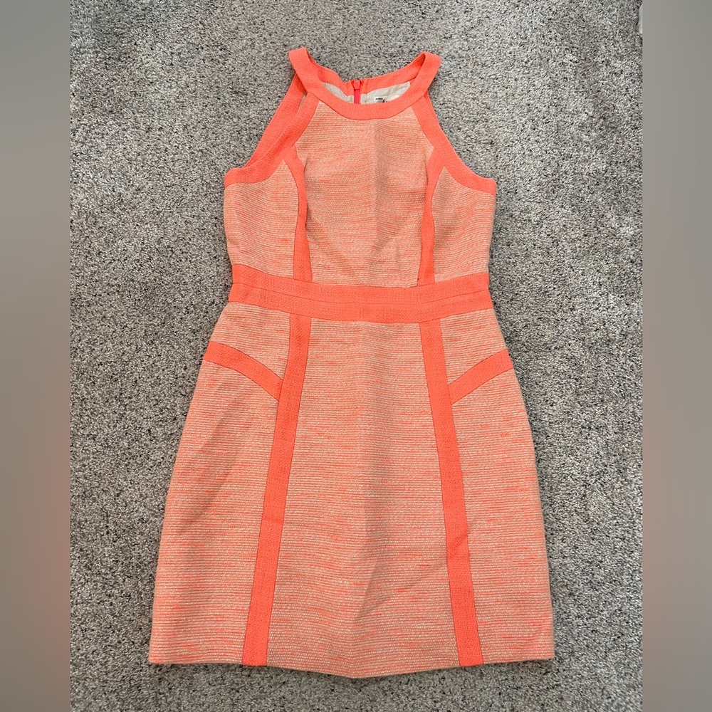Milly of New York high neck orange sheath dress size 8